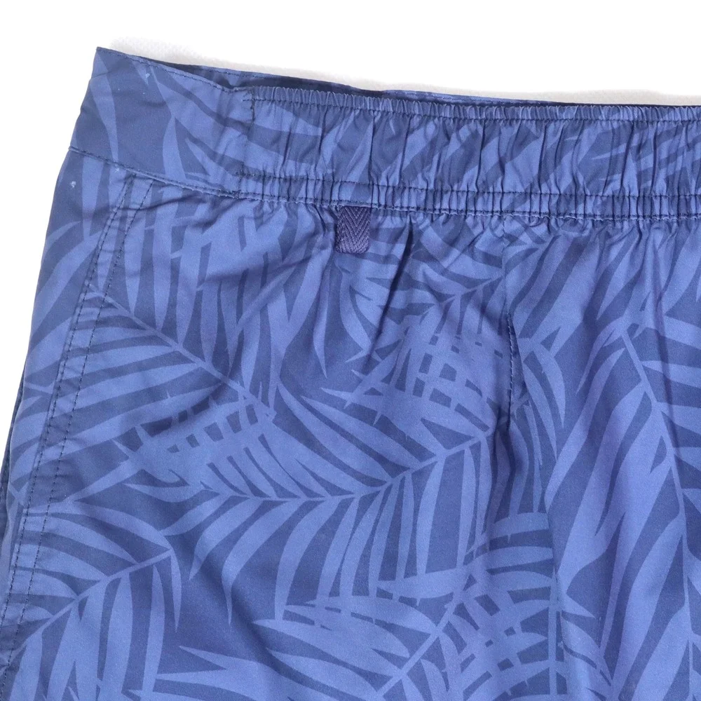 Peter Millar Swim Trunks Mens XXL Blue Palm Leaf Crown Crafted Board Shorts